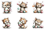 Cute Cat Easter Sublimation, an Illustration by CreationArt (Thumbnail 2 of 7)