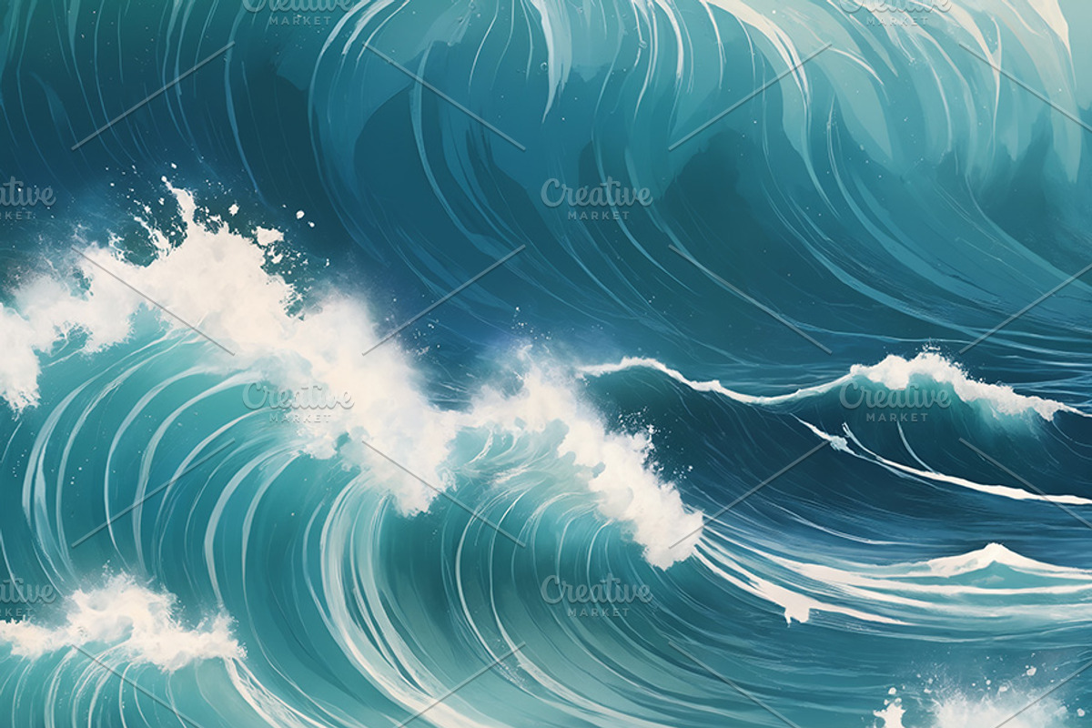 Ocean Waves, a Decorative Illustration by h.utomo (Photo 29 of 31)