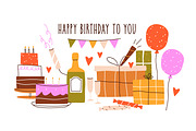 Happy birthday cards designs set, an Object Illustration by Good Studio (Thumbnail 6 of 17)