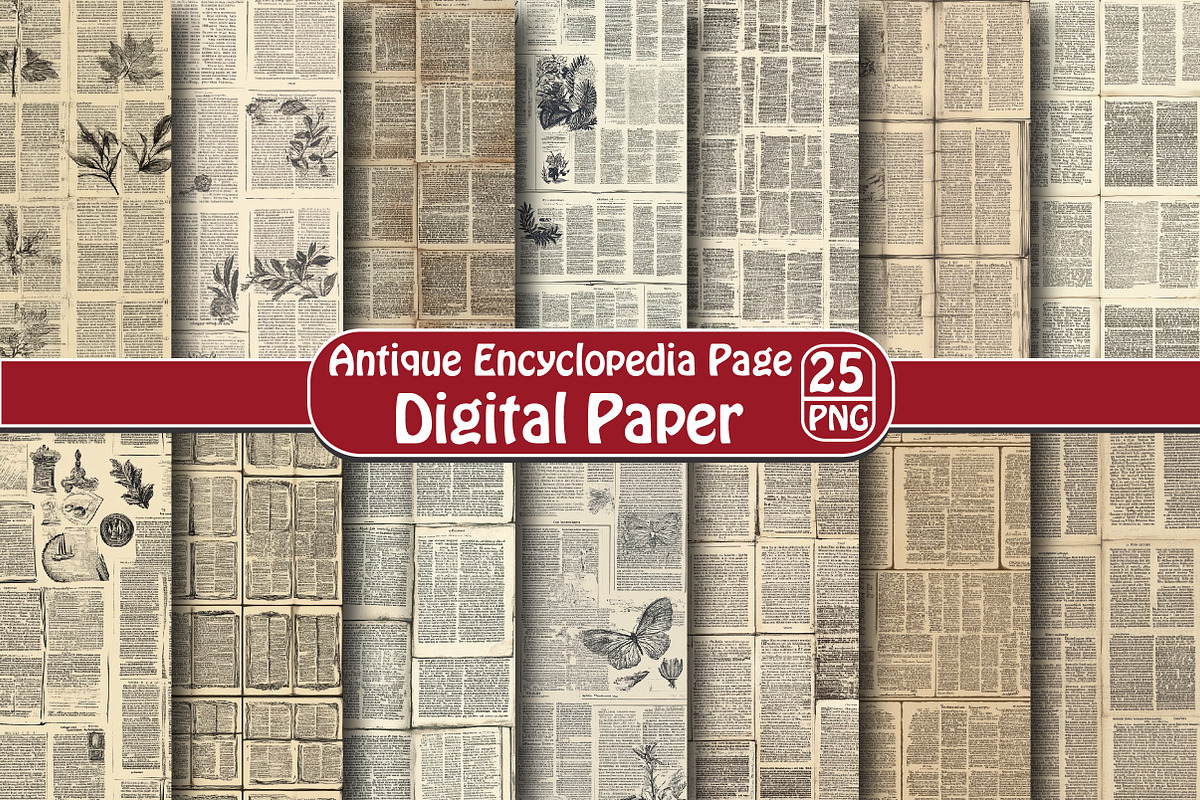 Textured Antique Encyclopedia Page, an Illustration by DreamPrint404 (Photo 1 of 5)