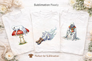 Sleepy Ghost Watercolor Sublimation, an Illustration by Artnoy (Thumbnail 6 of 8)