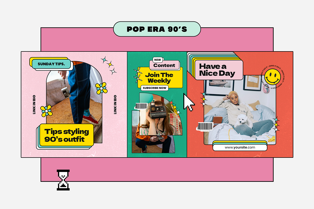 Pop Era 90s Vol.2 - Instagram Retro, a Social Media Template by Sixtysix Labs (Photo 5 of 10)