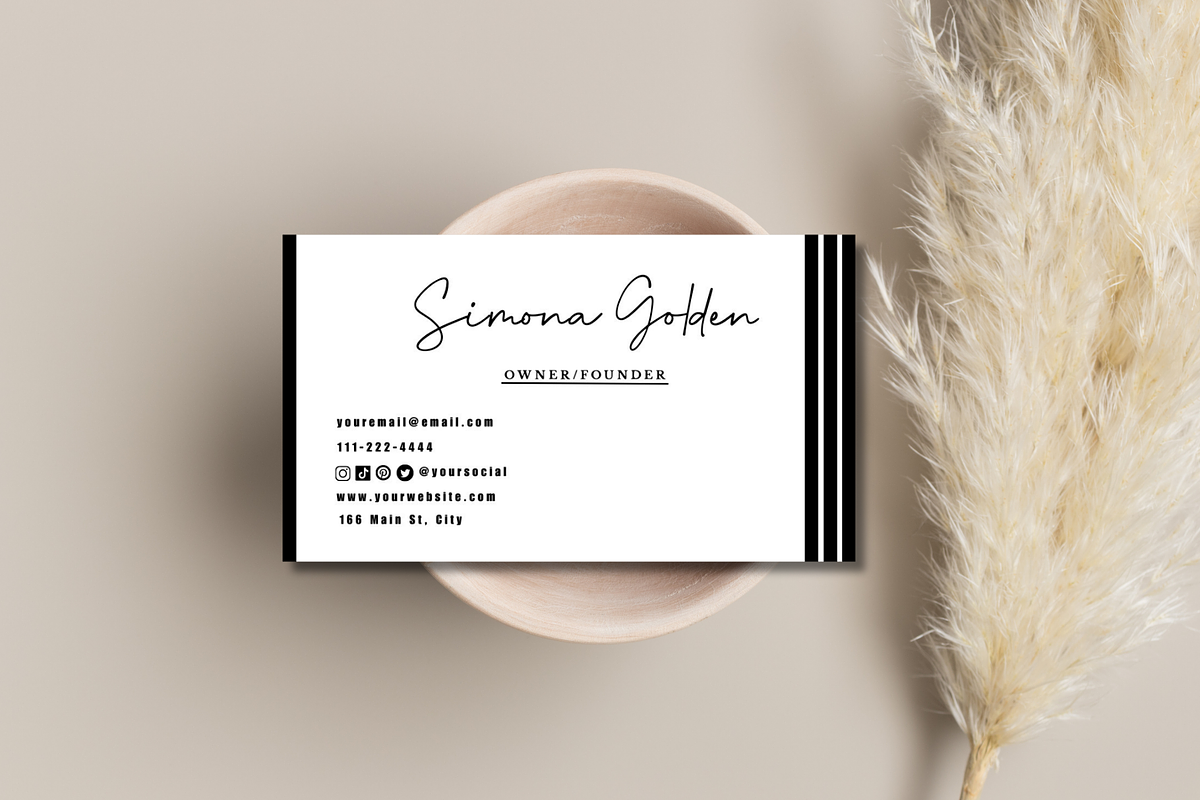 Minimalist Business Card Template, a Business Card Template by SimoDigitalArt (Photo 8 of 11)