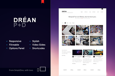 Dréan Responsive Wordpress Portfolio