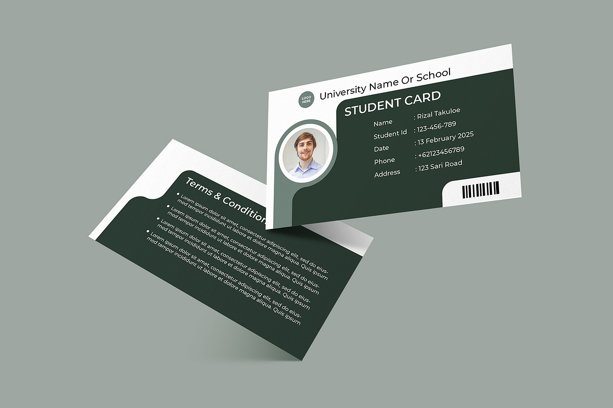 Student Card Template Vol 03, a Card Template by takuloerizal (Photo 2 of 3)