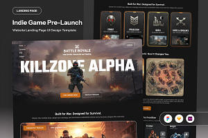 Killzone Alpha - Indie Game Landing, a Landing Page Template by twinstd
