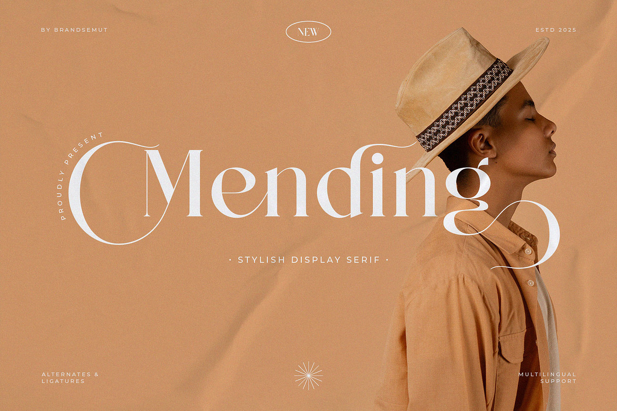Mending – Stylish Display Serif Font, a Serif Font by BrandSemut (Photo 1 of 10)
