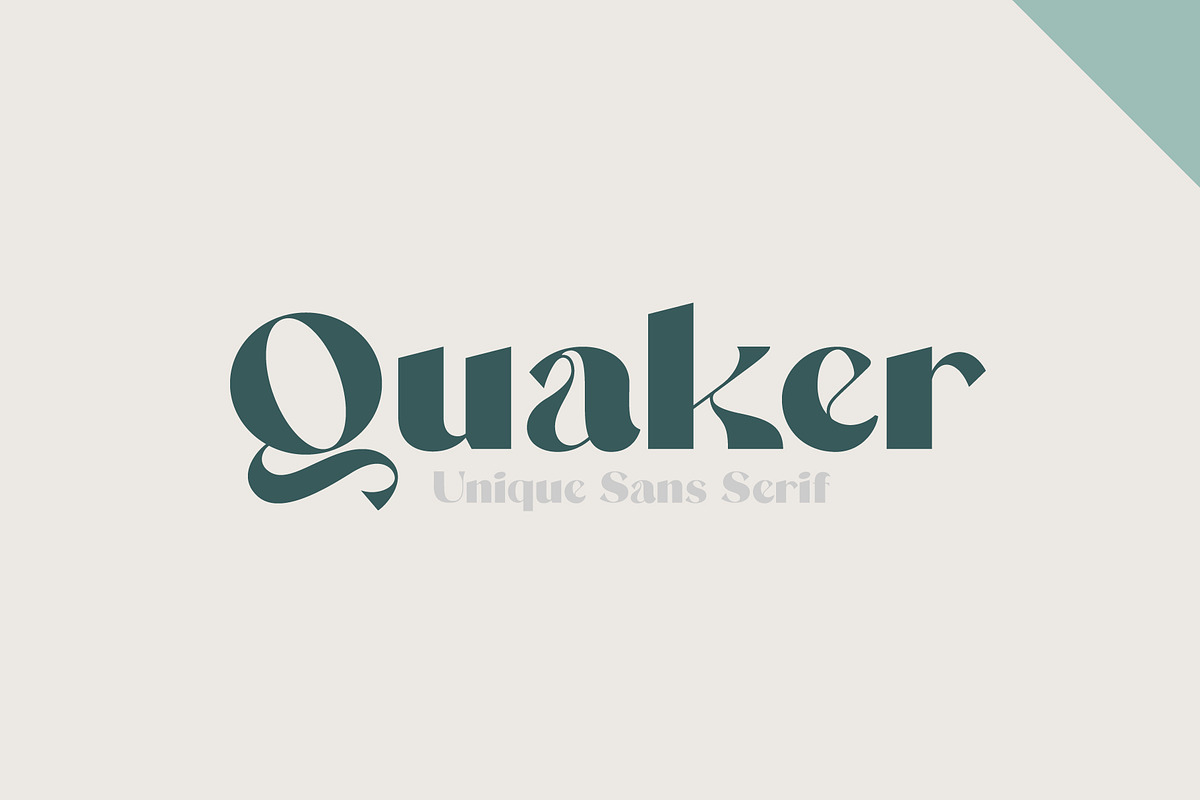 Quaker - Classic Modern Typeface, a Sans Serif Font by NendesKombet Studio (Photo 1 of 8)