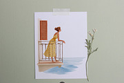 Amalfi Coast Clipart Set, a Person Illustration by PaintPixelCo (Thumbnail 13 of 15)