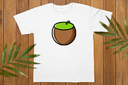 Cartoon Coconut Vector Clipart Set, a Food Illustration by newminddesign (Thumbnail 3 of 8)
