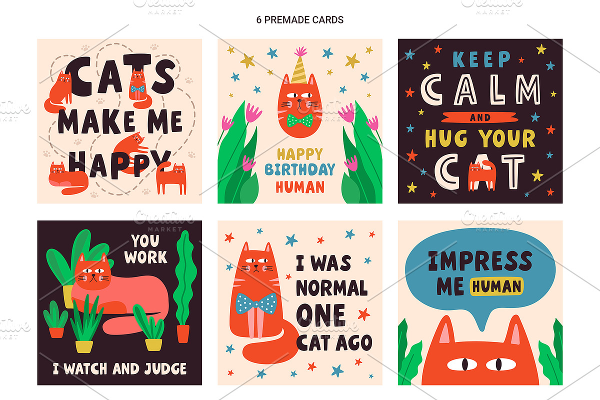 Meow Collection, an Animal Illustration by piyacler (Photo 2 of 4)
