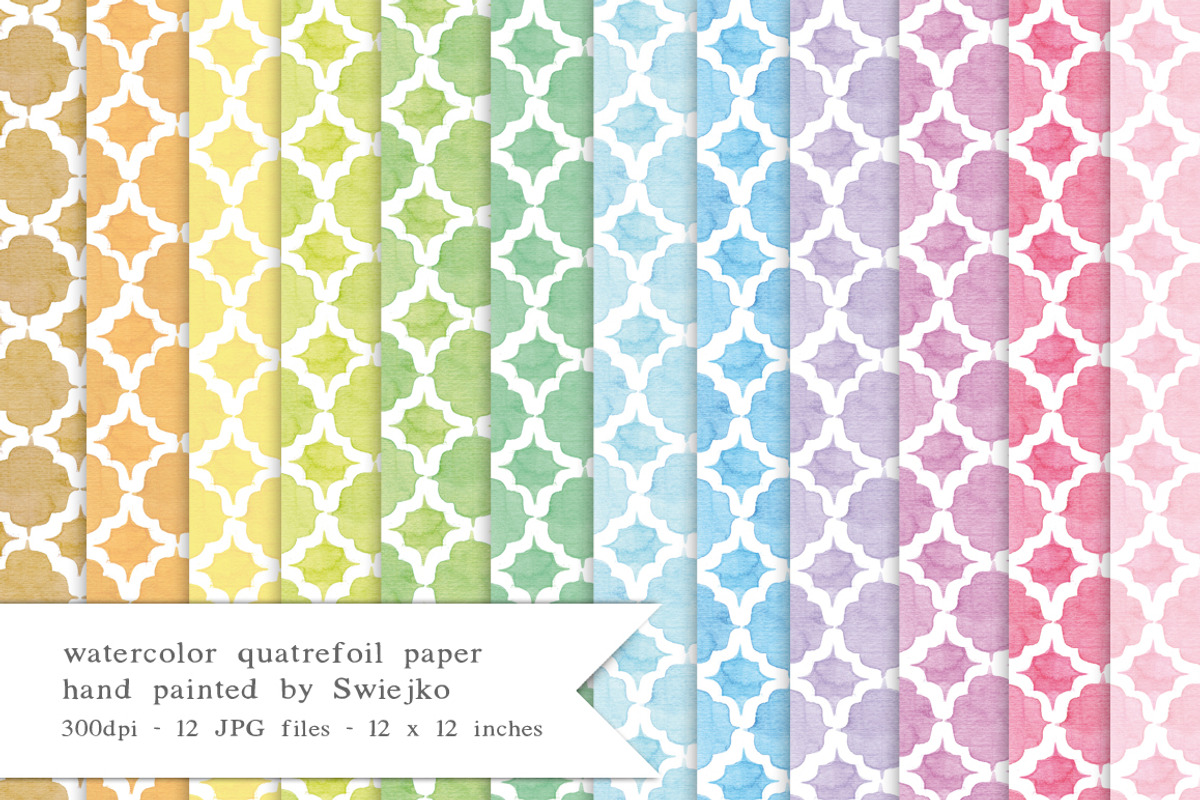 Quatrefoil Watercolor Paper, an Illustration by swiejko (Photo 1 of 3)