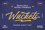 The Wackets - Modern Script, a Script Font by Letterhend Studio (Thumbnail 1 of 9)