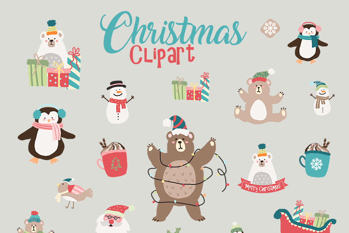Christmas clipart Christmas clip art, a Decorative Illustration by Bamboobear Books Shop (Photo 6 of 7)