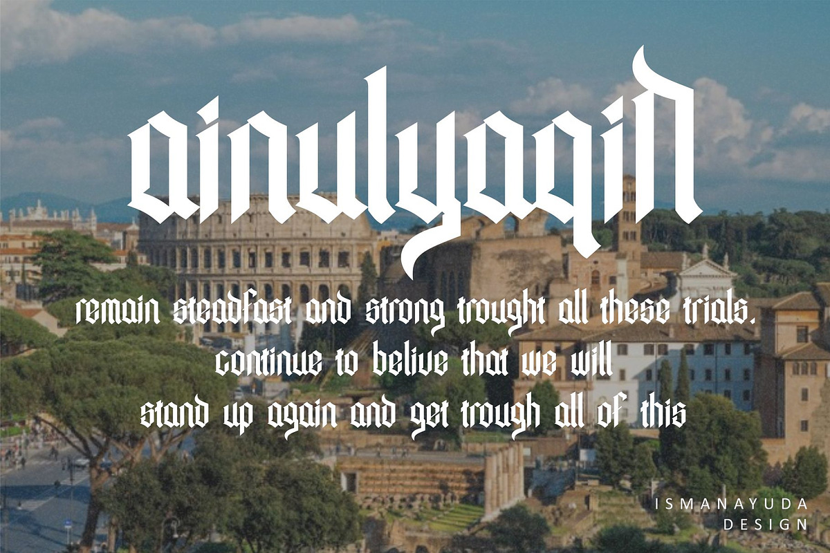 Awaludin, a Blackletter Font by ismanayuda (Photo 3 of 7)