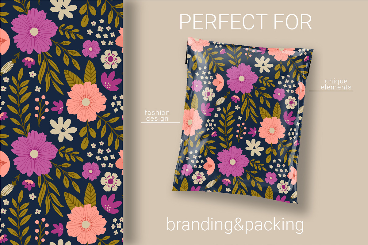 Floral Seamless Patterns, a Pattern Graphic by AnnArt (Photo 5 of 9)