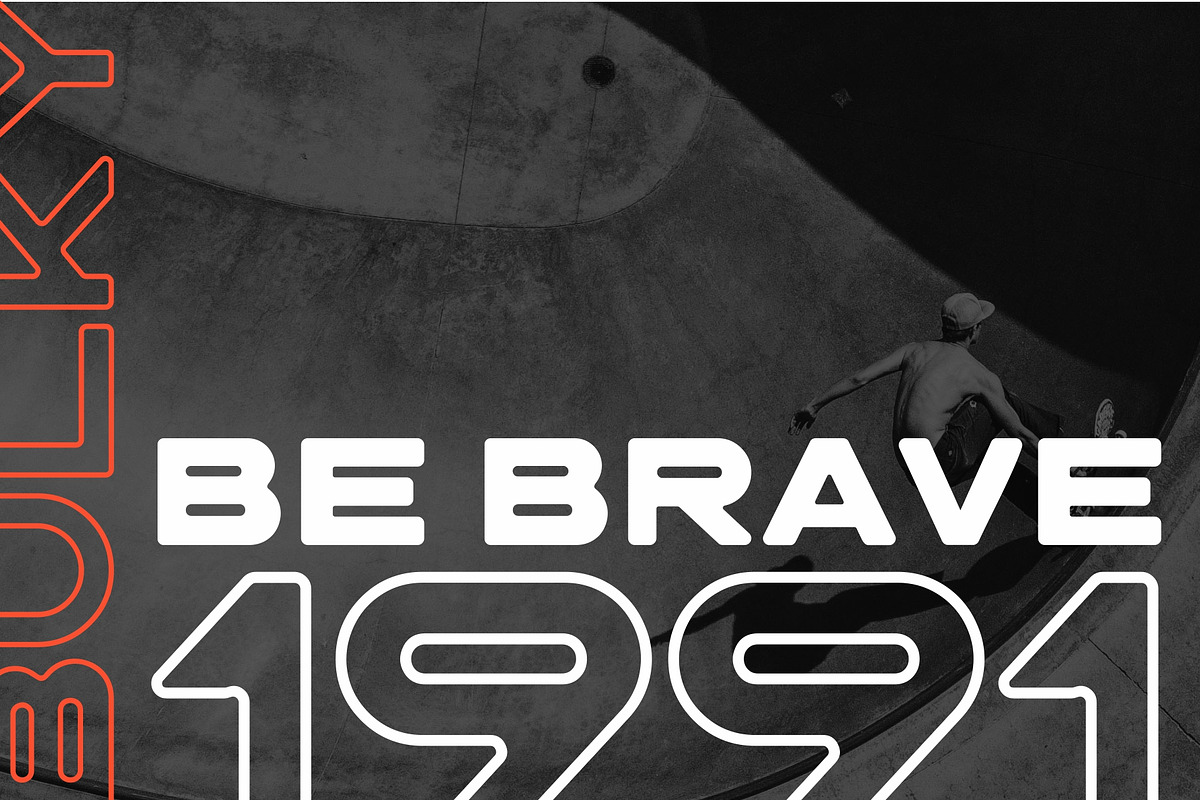 BULKY. Display typeface, 2 styles. preview 6