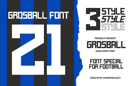 Grosball, a Sans Serif Font by ahweproject