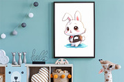 Cute cartoon Bunny 05.TShirt Sticker, an Animal Illustration by KENO Mascots (Thumbnail 8 of 8)