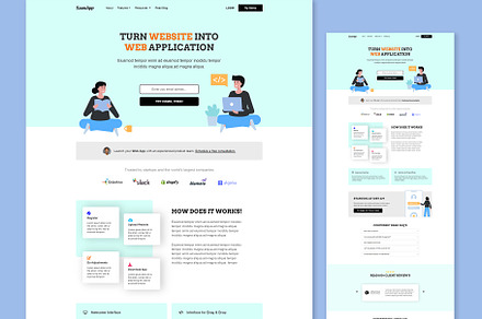 App Saas Landing Page