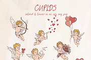 Valentines Day vintage Cupid Love, an Object Graphic by Yuliya Derbisheva (Thumbnail 5 of 17)