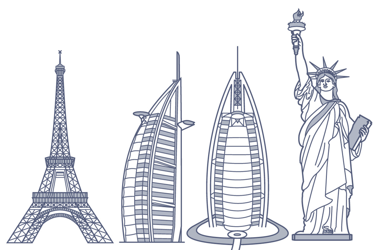 World's Famous Landmarks / Monuments, an Empty State Illustration by Creative Stall (Photo 4 of 5)