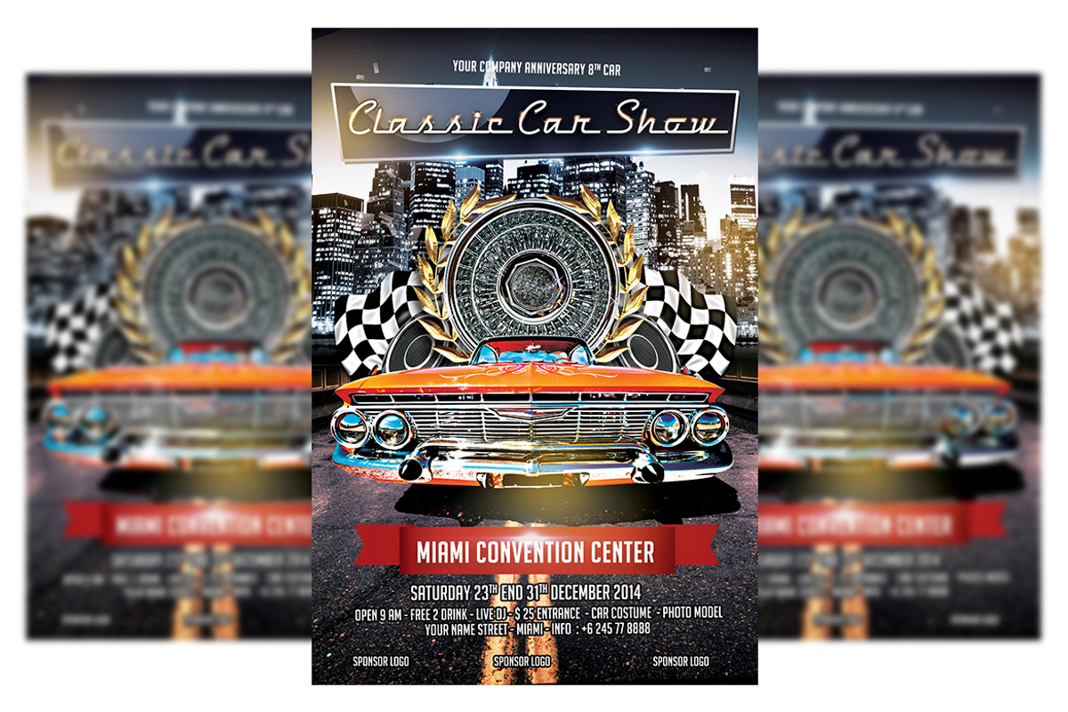 Bundle Classic Car - Auto Show, a Flyer Template by imadeDesign (Photo 2 of 4)