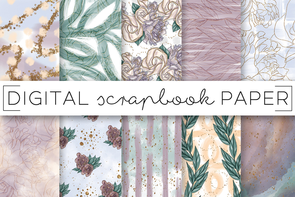 Mauve Pastel Abstract Paper Set, a Pattern Graphic by TWG Designs (Photo 1 of 3)