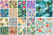 Tropical Breeze Digital Papers, an Illustration by SinaCreation (Thumbnail 3 of 5)
