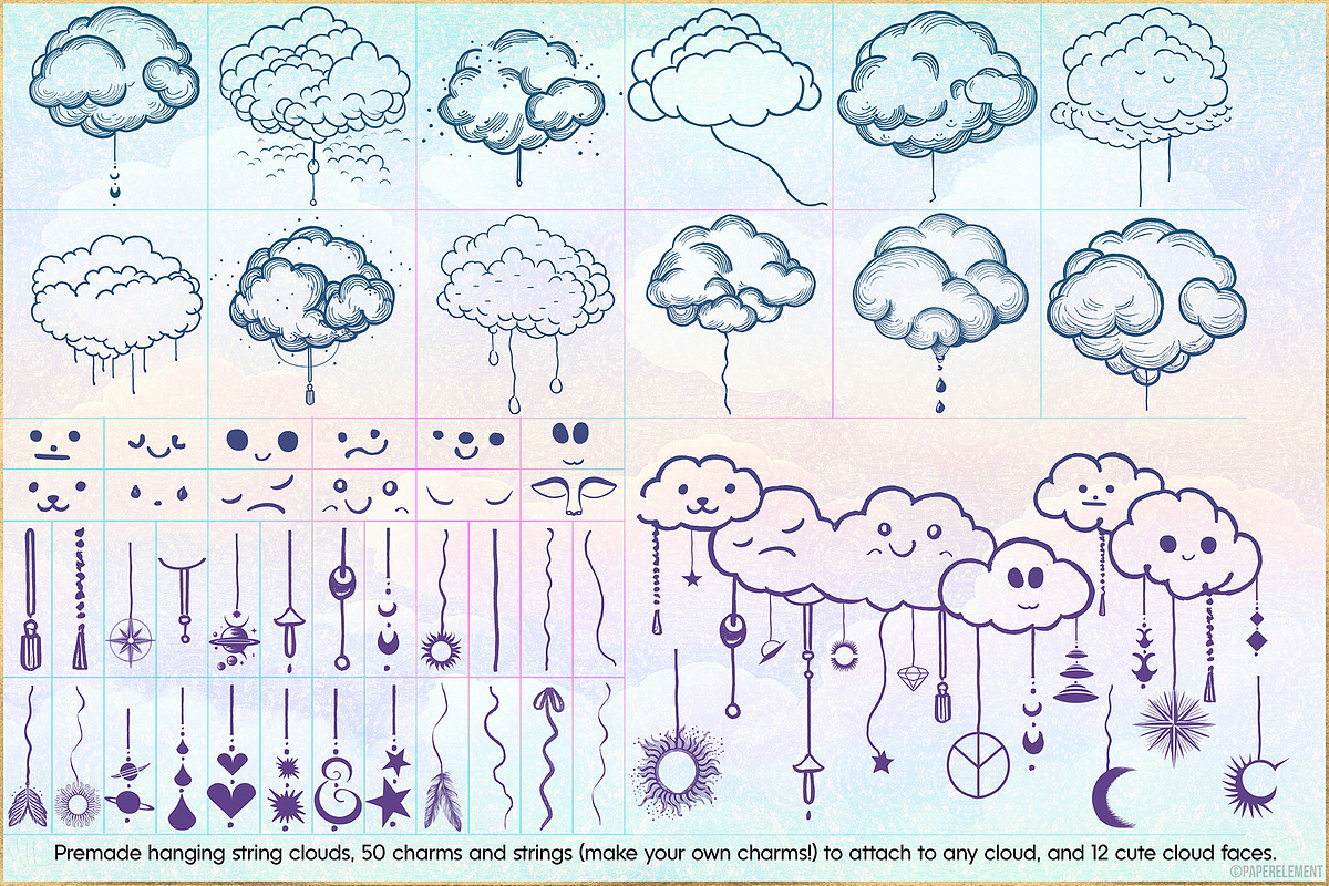 Cloud Creator Doodle Stamp Brushes, a Brush Add-On by Paper Element (Photo 5 of 10)