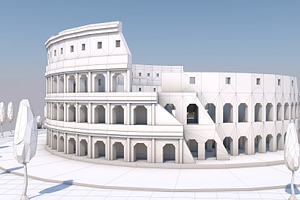 Low Poly Colosseum Rome Italy Landma