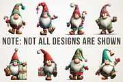 Adorable Christmas Gnome Clipart, an Illustration by RobertsArt (Thumbnail 2 of 7)