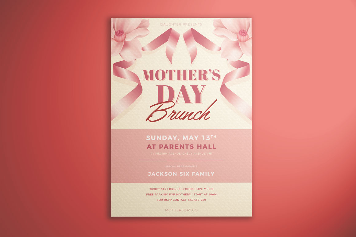 Mother's Day Brunch Flyer, a Flyer Template by KMZVR.Lab