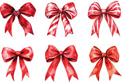 Red Coquette Christmas Bow Clipart, an Illustration by CraftArtStudio (Thumbnail 3 of 6)