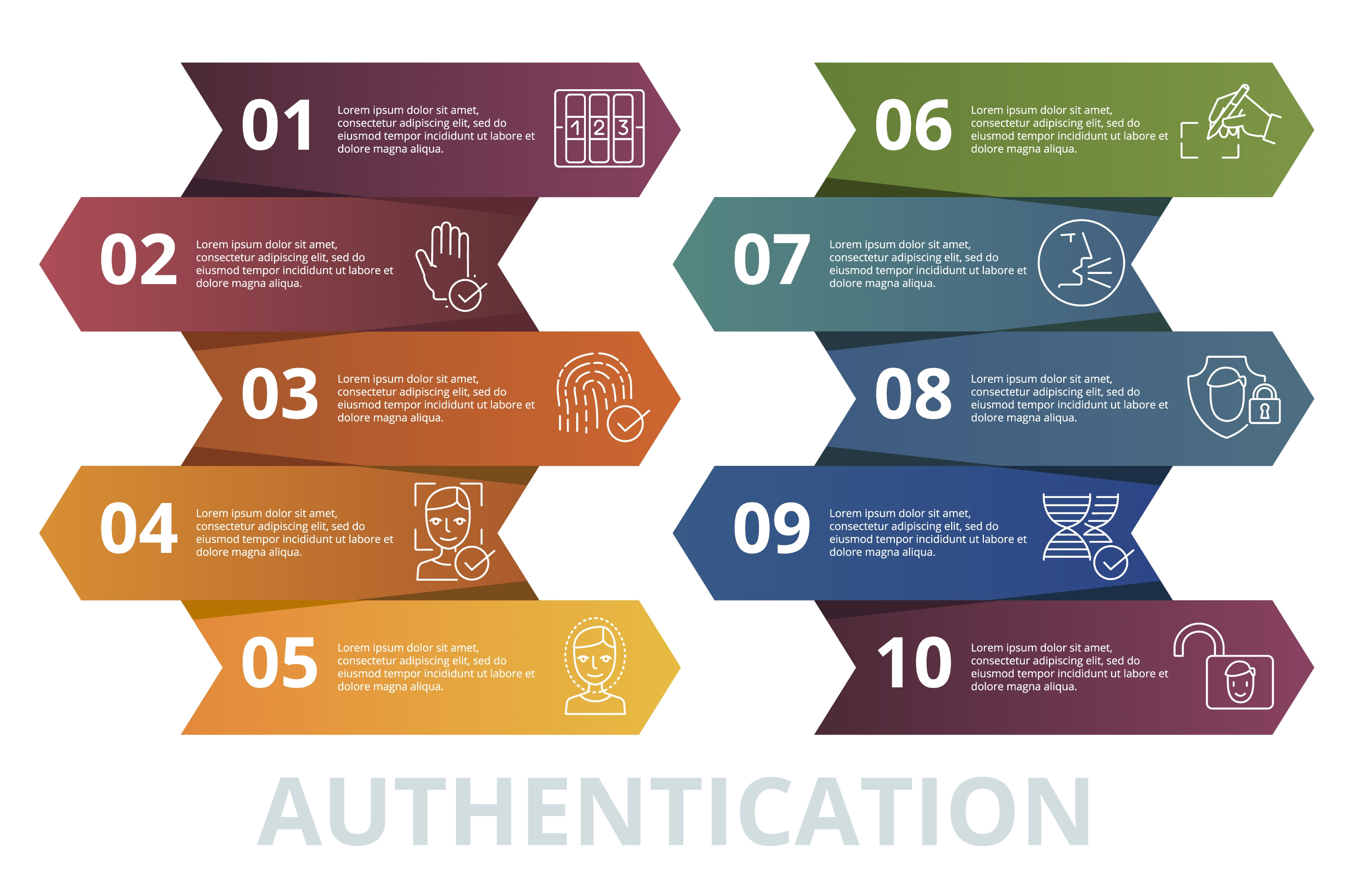 Infographic Authentication template, a Technology Illustration by ...