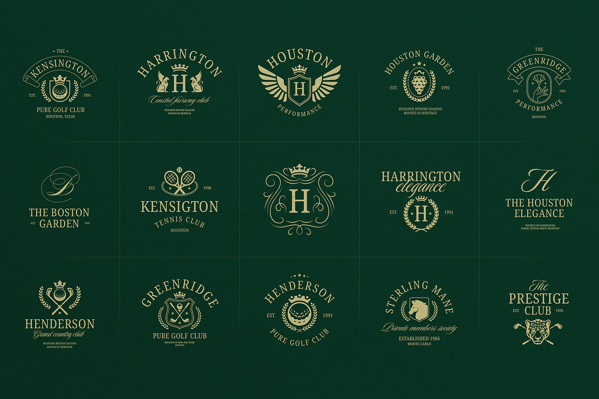 Old Money Vintage Logo Collection, a Branding & Logo Template by Vasya Kobelev (Photo 16 of 17)