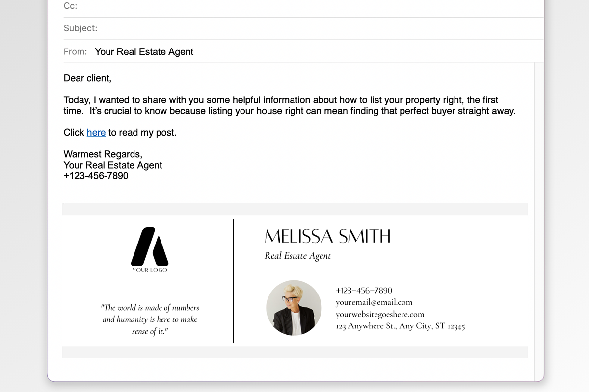 Real Estate Email Signature Template, a Marketing Template by ZoaniDesign (Photo 8 of 10)