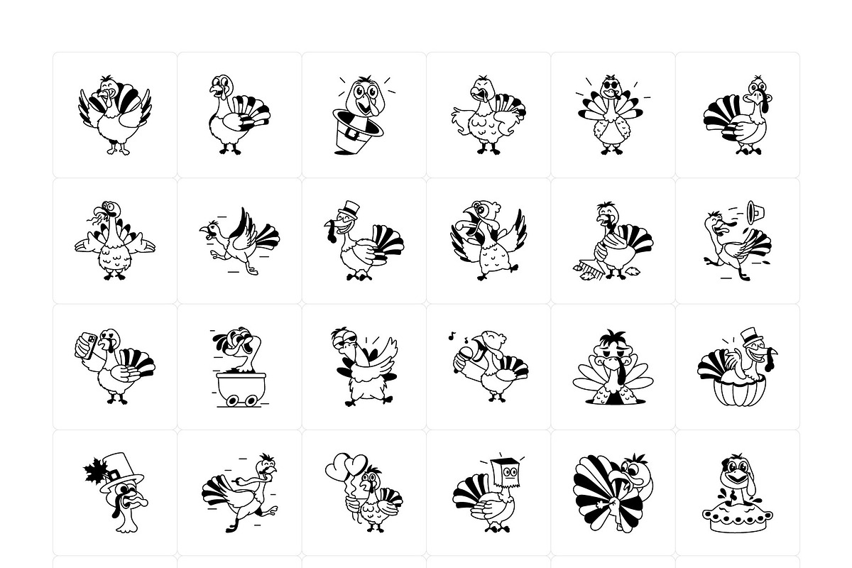 Turkey Cartoon Stickers Set, an Emoji Icon by Vectors Market (Photo 6 of 6)
