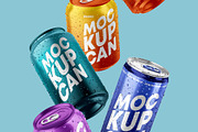 Glossy Metallic Can Bundle, a Product Mockup by Graphic Bird (Thumbnail 5 of 19)