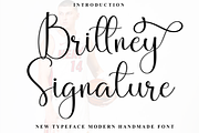 Brittney Signature, a Handwritten Font by InermediaSTUDIO (Thumbnail 1 of 8)
