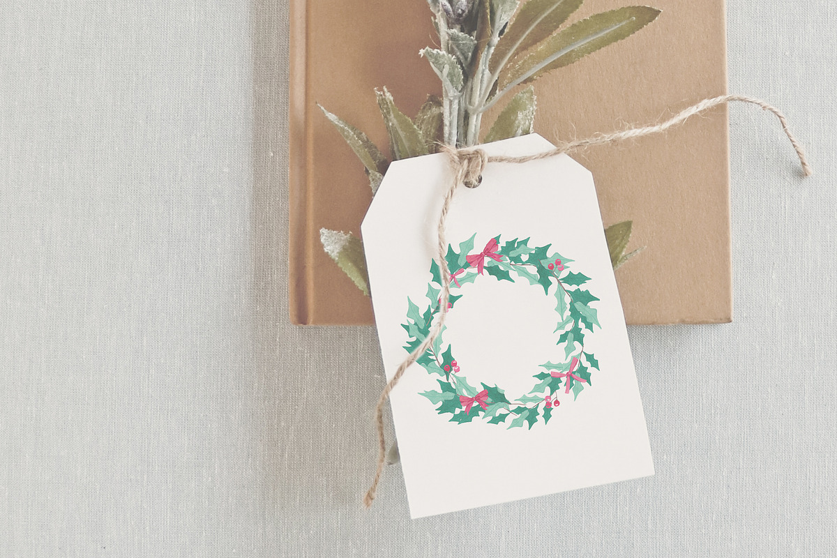 WATERCOLOR WINTER WREATH PNG, an Illustration by KruthDesign (Photo 6 of 10)