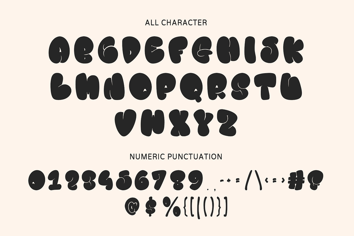 Dropdrips Bubble Display Font, a Handwritten Font by Maulana Creative (Photo 7 of 7)