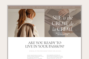 Creme Wix Landing Page Template