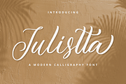 Julistta a Modern Calligraphy Font, a Script Font by Fatmawati (Thumbnail 1 of 12)