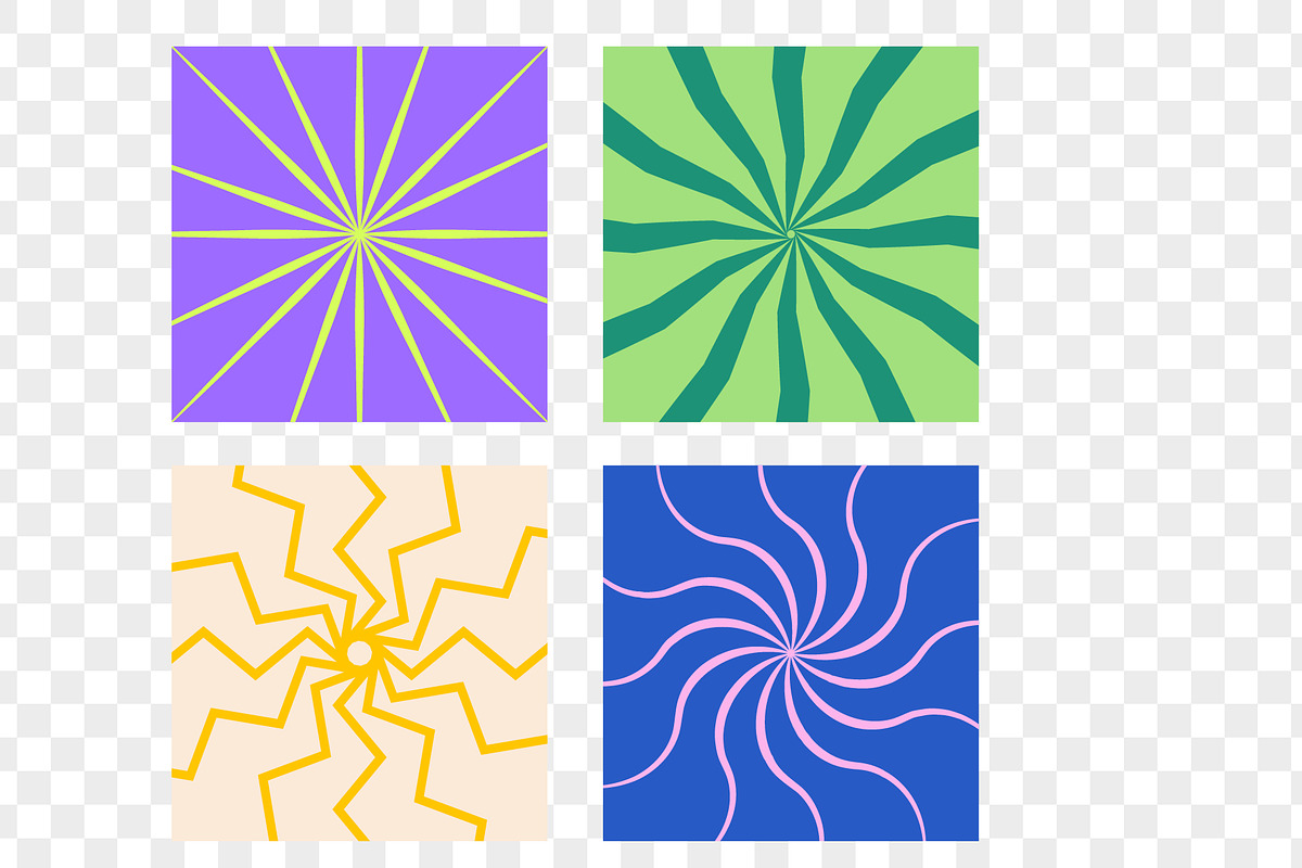 Retro Spiral Pattern Collection, a Background Graphic by Unique Design Team (Photo 1 of 3)