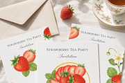 Strawberry Tea Time Watercolor Set, a Food Illustration by Sunshine Art (Thumbnail 7 of 7)