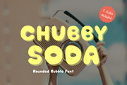 Retro bubble font - Chubby Soda, a Handwritten Font by ZoloDesignHub (Thumbnail 1 of 9)