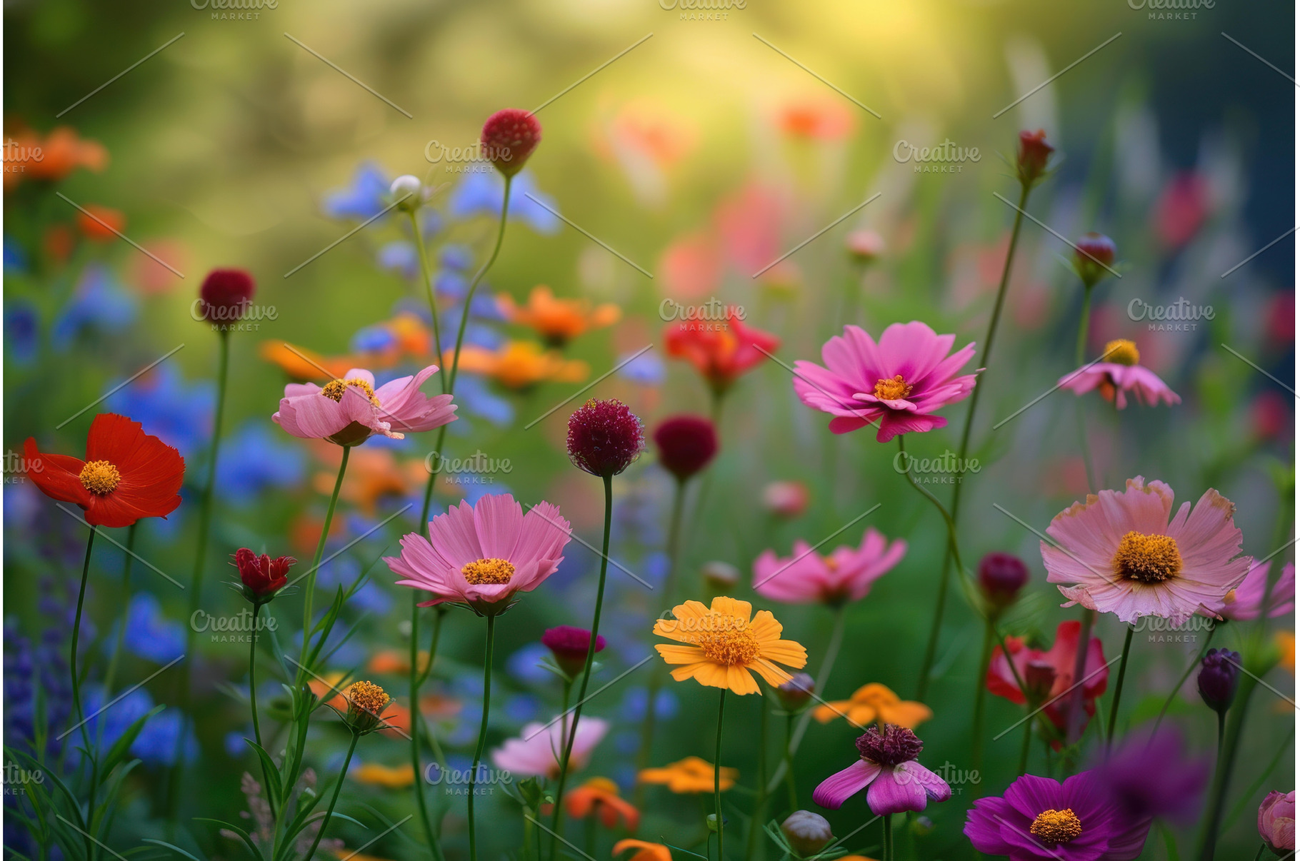 Colorful Summer garden flowers, a Nature Photo by Ylivdesign