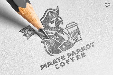 Parrot Pirate Logo