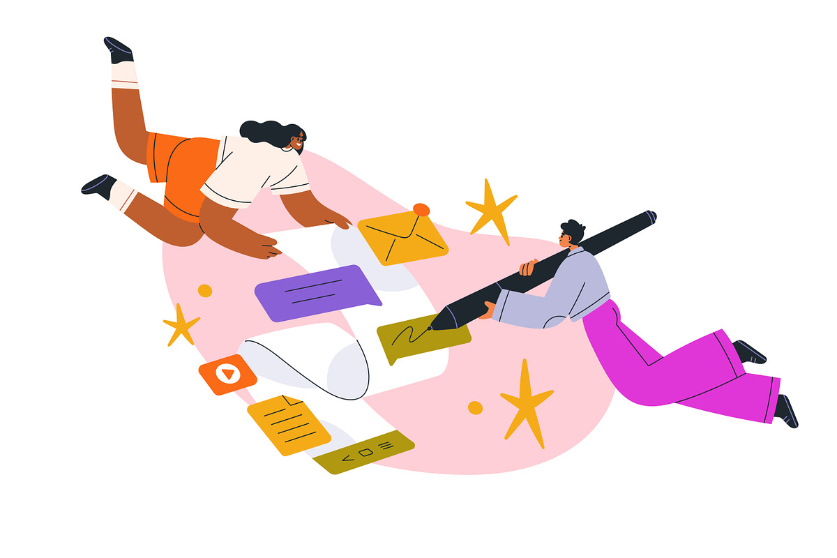 Digital content creators concept set, a Person Illustration by Good Studio (Photo 2 of 14)